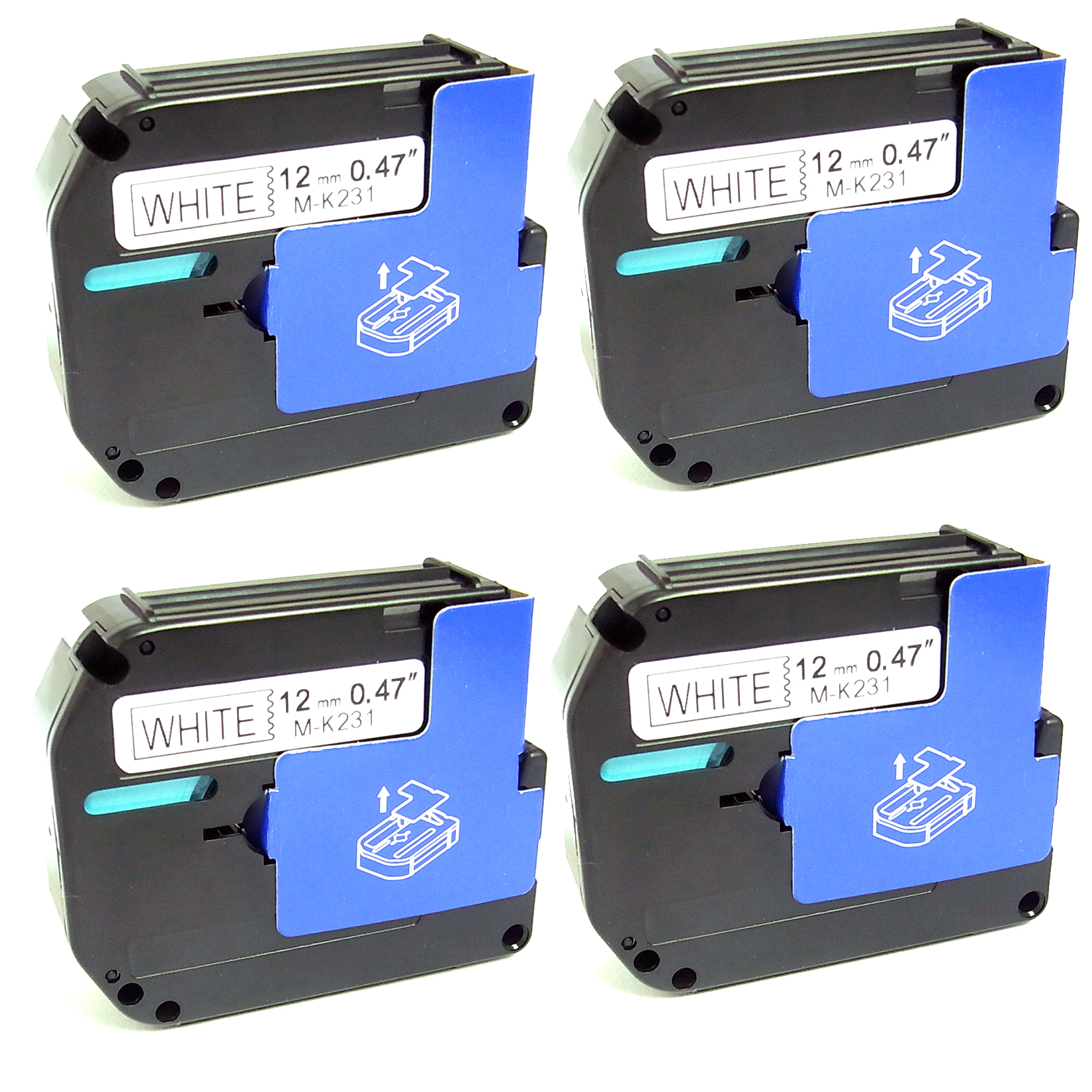 4pk compatible with p touch labels mk231 white 4pk compatible with p touch labels mk231 white