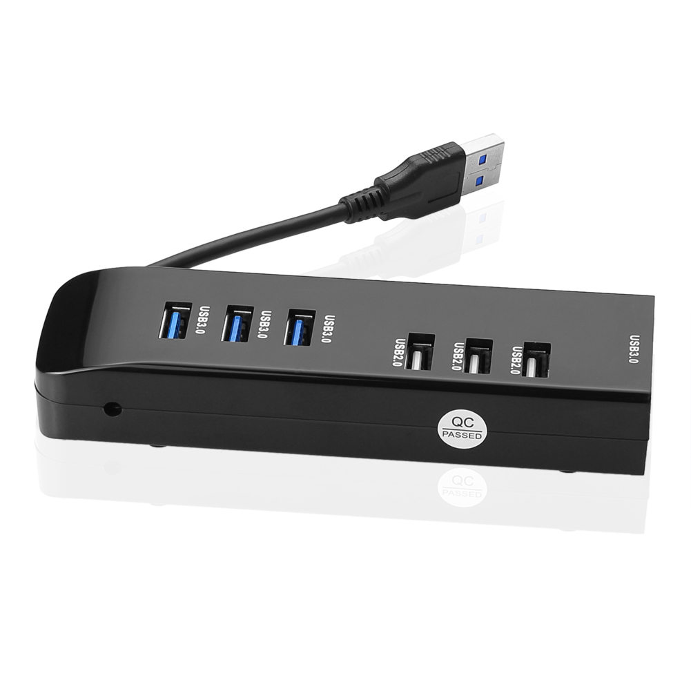 USB 2.0 USB 3.0 4+3 7 Port Hub Add 7 extra Usb Ports to your Pc Mac