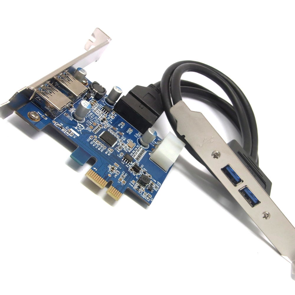 2 Ports USB 3.0 PCI Express Karte für mit PCIE + 20pin Zu Dual USB 3.0